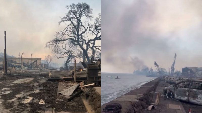 Incêndios florestais deixam cidade destruída no Havaí