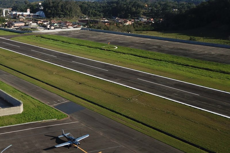 Aeroporto de Blumenau – Foto: Eduardo Valente/GovSC/Divulga&ccedil;&atilde;o ND