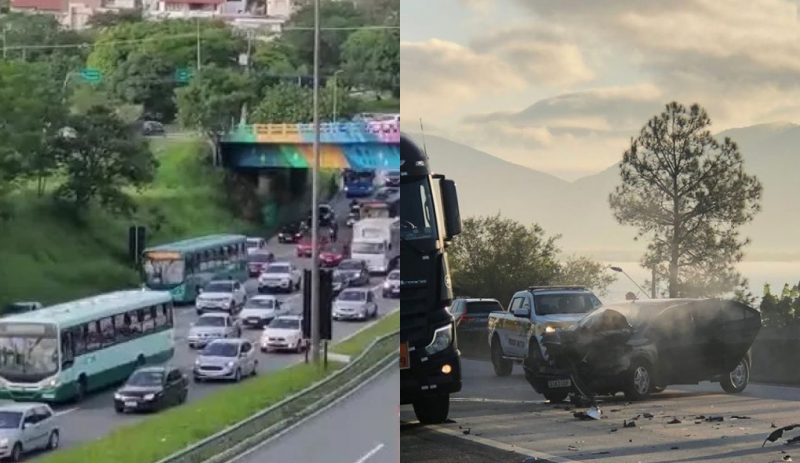Acidente e filas complicam o trânsito na manhã desta sexta-feira na Grande Florianópolis