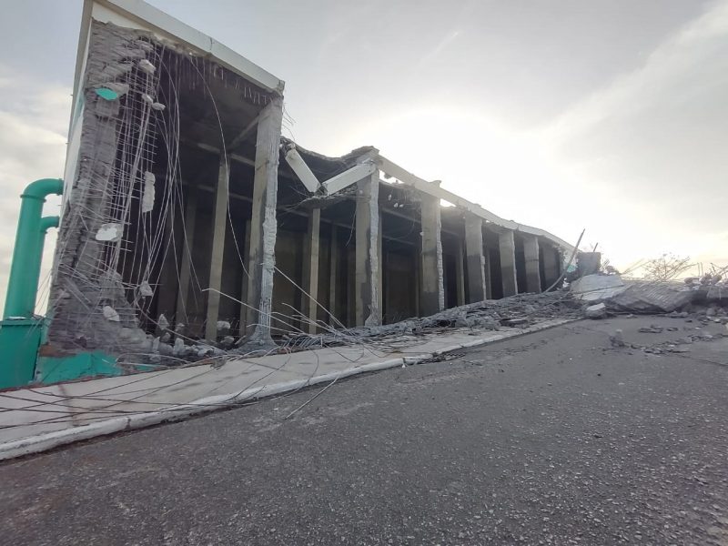 Reservat&oacute;rio da Casan rompe na regi&atilde;o Continental de Florian&oacute;polis. – Foto: Paulo Mueller/NDTV/Divulga&ccedil;&atilde;o