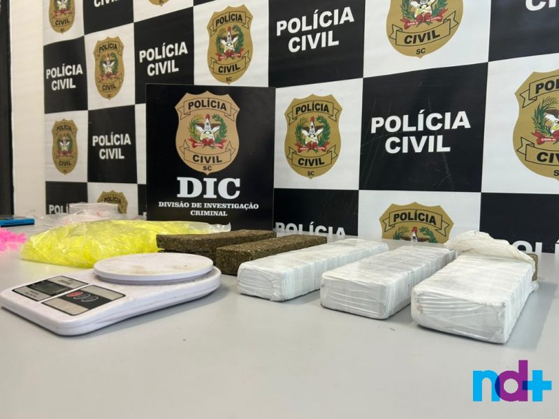 Material apreendido durante a operação