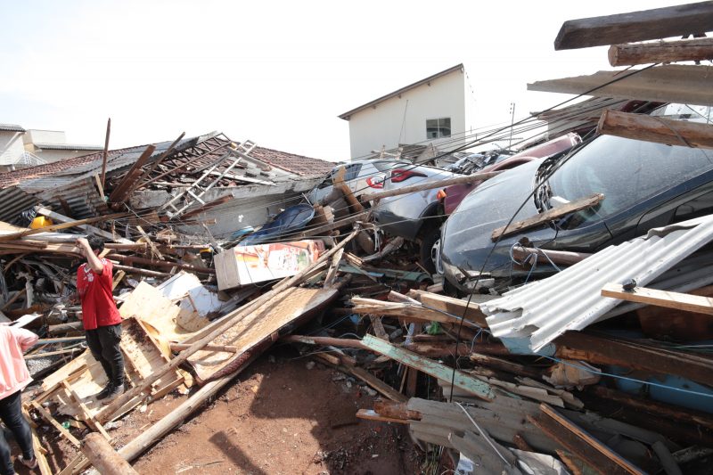 Imagem mostra destrui&ccedil;&atilde;o deixada pelo rompimento – Foto: Divulga&ccedil;&atilde;o/Pedro Perez/ND