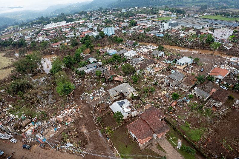 Diversas cidades foram afetadas pelo ciclone – Foto: Governo do RS/ND