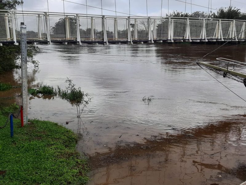 Defesa Civil de Ararangu&aacute; monitora rio; n&iacute;vel ainda n&atilde;o chegou na r&eacute;gua de medi&ccedil;&atilde;o – Foto: Defesa Civil/Divulga&ccedil;&atilde;o/ND