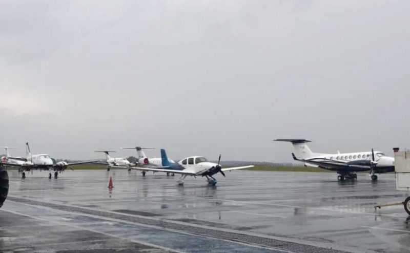 Aeroporto de Chapec&oacute; na manh&atilde; desta quarta-feira – Foto: Reprodu&ccedil;&atilde;o/ND
