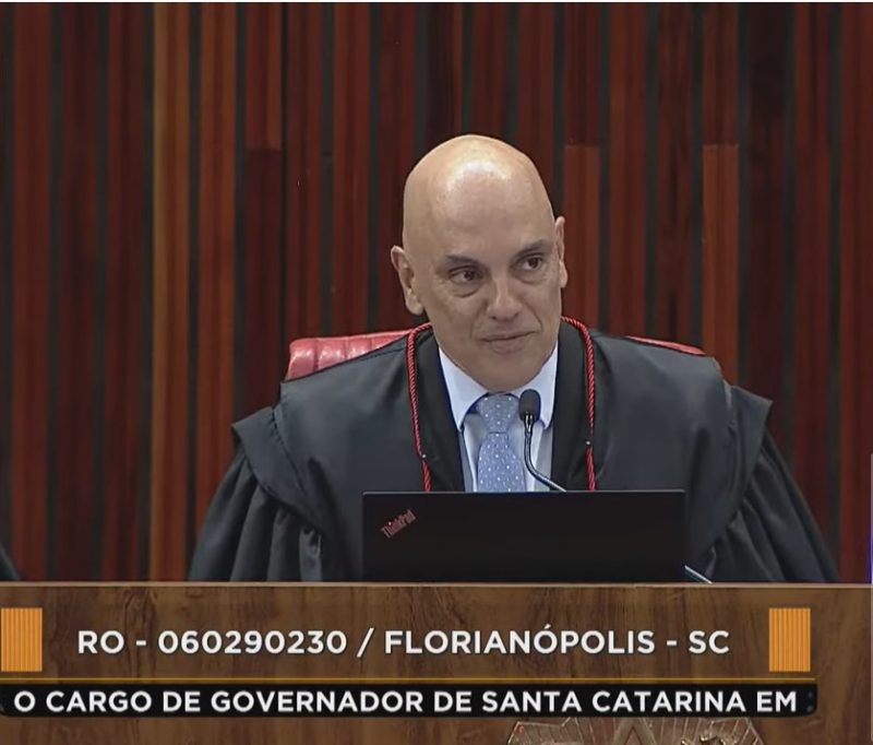 Alexandre de Moraes comentou sobre a participa&ccedil;&atilde;o das vices em SC – Foto: Reprodu&ccedil;&atilde;o/Youtube/ND
