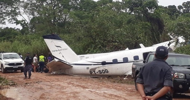 Avião caiu em Manaus e deixou 14 mortos - Foto: Via R7/Divulgação/ND