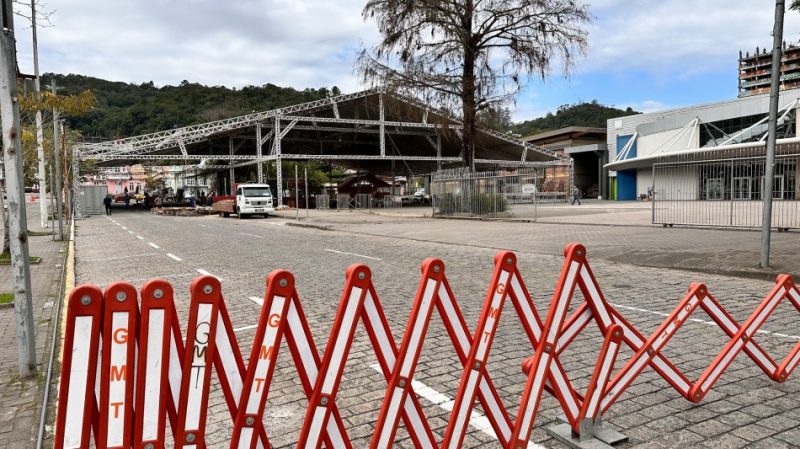 As alterações do trânsito nas proximidades da Vila Germânica já estão disponíveis para consulta Foto: Eduarda Loregian/Reprodução ND