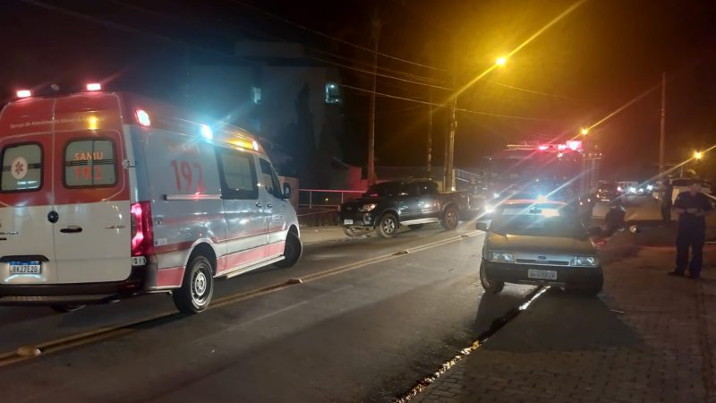 O acidente foi na rua Hermann Tribess. – Foto: Corpo de Bombeiros Militar/Reprodu&ccedil;&atilde;o/ND