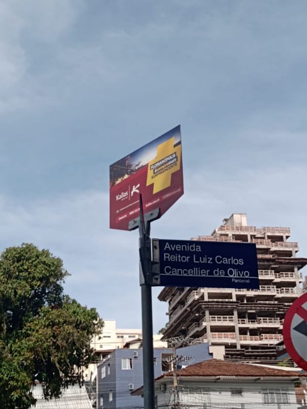 Via p&uacute;blica ao lado do campus da IUFSC agora tem o nome de Luiz Carlos Cancellier de Olivo – Foto: Fabio Gadotti/ND