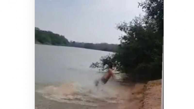 Capivara derruba banhista que estava entrando em rio