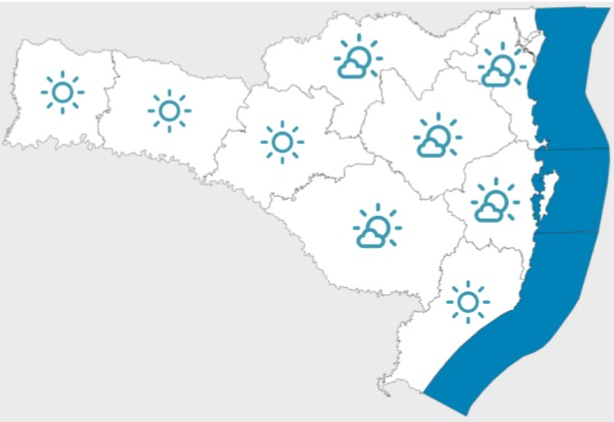 Amanhecer de sexta registrou temperaturas negativas (Foto: DCSC / Reprodução)
