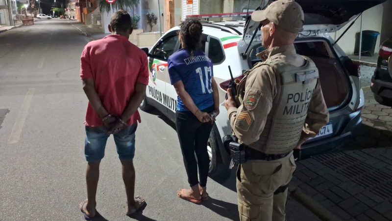 Casal já é conhecido pelos policiais por praticarem crimes em tijucas e região