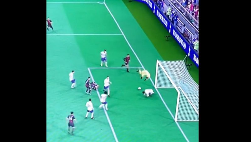 Goleiro em a&ccedil;&atilde;o no Fifa 2023 em lance de deixar Higuita babando – Foto: Reprodu&ccedil;&atilde;o