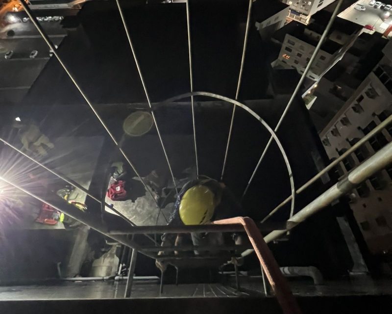 Resgate dos trabalhadores ocorreu na ter&ccedil;a-feira (12). – Foto: Divulga&ccedil;&atilde;o/ Corpo de Bombeiros/ND