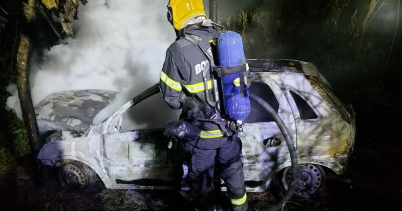 Acidente aconteceu durante a madrugada. – Foto: CBMSC/Divulga&ccedil;&atilde;o/ND
