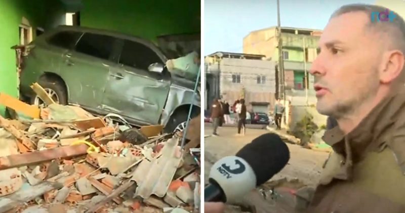 reservatório de água rompeu na madrugada, casal teve casa destruída