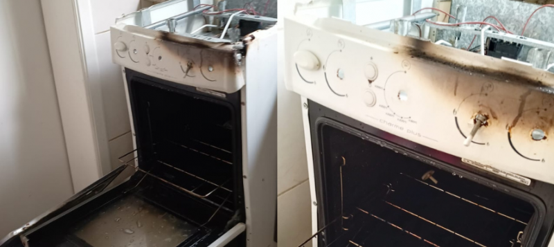 Fogão explodiu no centro de Florianópolis 