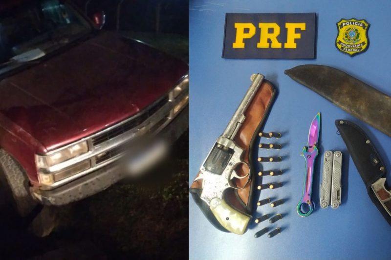 Autom&oacute;vel foi levado para a Delegacia de Pol&iacute;cia de Mafra – Foto: PRF/Divulga&ccedil;&atilde;o/ND