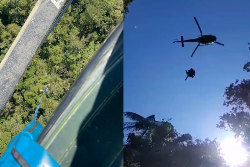 Resgate impressionante ocorreu em trilha de Joinville