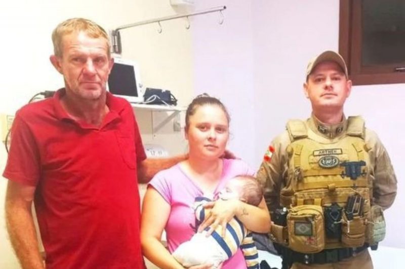 Bebê foi salvo em Rio Negrinho 