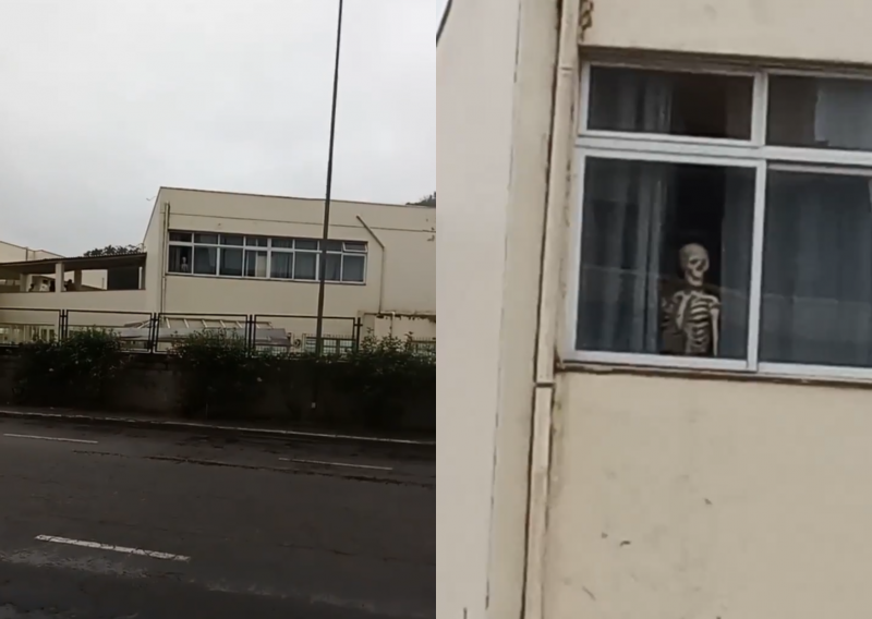 Esqueleto ‘assombra’ moradores em terminal de ônibus de Florianópolis