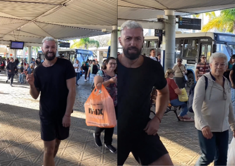 dançarino viraliza em terminal de ônibus em Florianópolis