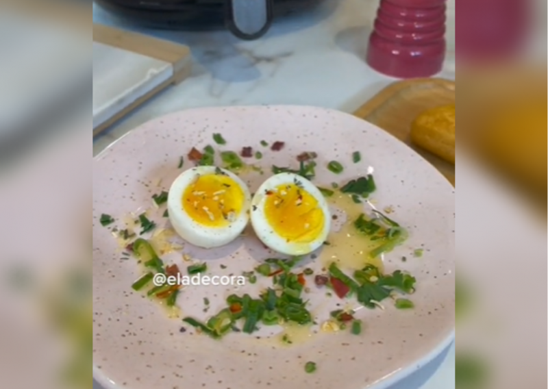 Ovo cozinho na air fryer rápido e sem sujar nada; confira 