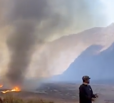 Chamas assustaram os moradores – Foto: Redes Sociais/Reprodu&ccedil;&atilde;o/ND