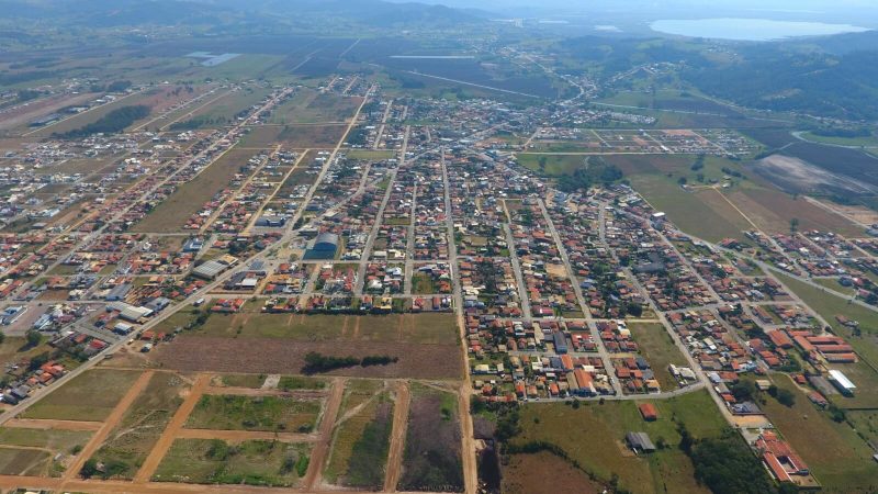 vista aérea de Jaguaruna, sul de Santa Catarina