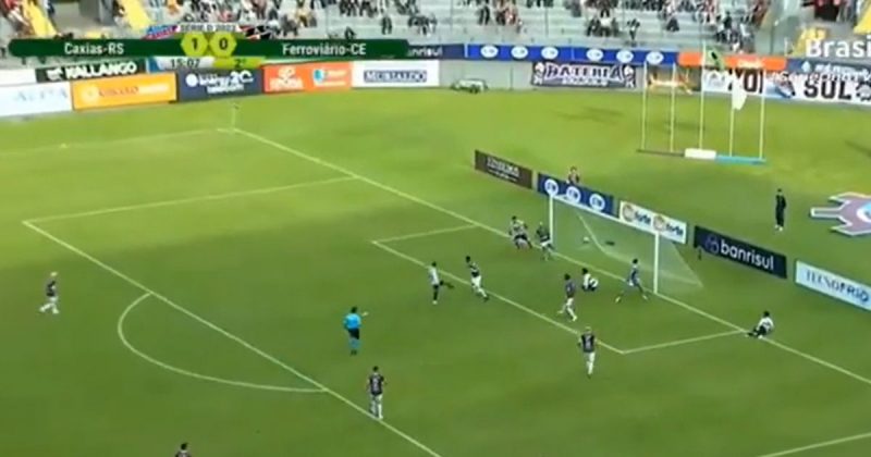 Ferrovi&aacute;rio viraliza em gola&ccedil;o no estilo ‘tik-taka’ na S&eacute;rie D – Foto: TV Brasil/Reprodu&ccedil;&atilde;o/ND