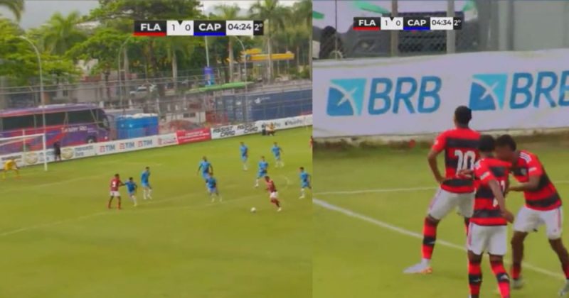 Joia do Flamengo faz golaço no sub-17