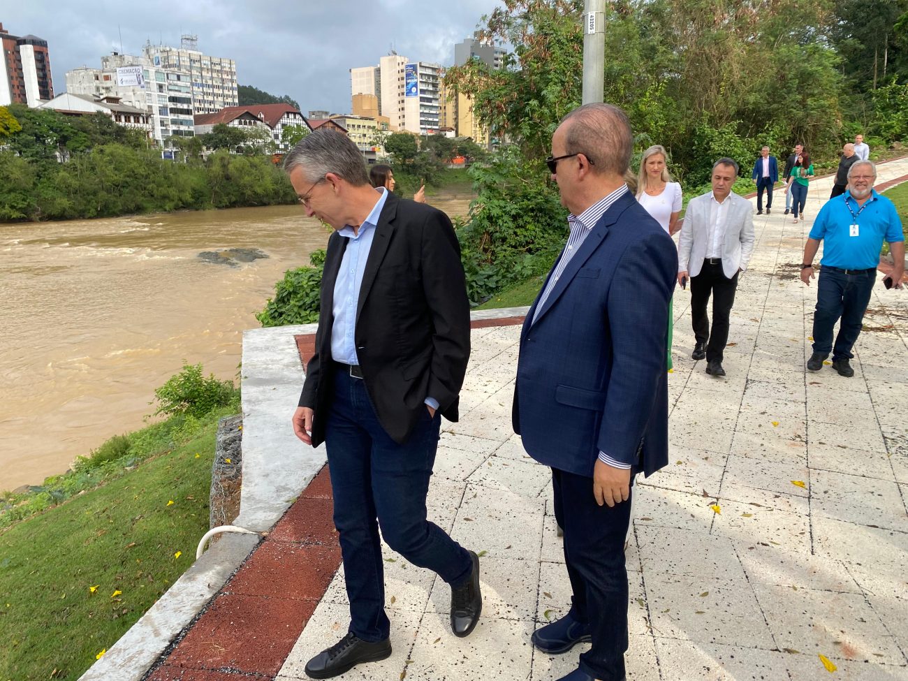 The new linear park, announced this Monday (25), costs almost 28 million reais, including the restoration of the left bank of the Itajai-Azú River - Moises Stuker / NDTV