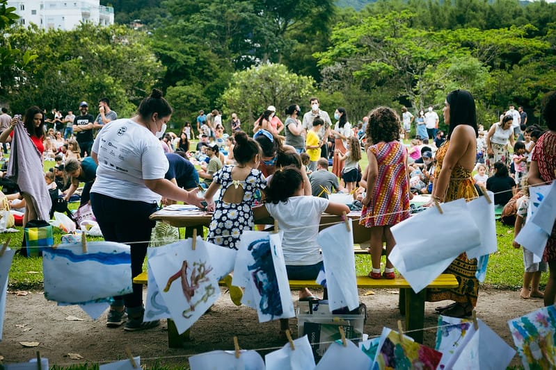 As oficinas de arte t&ecirc;m in&iacute;cio junto com a abertura do evento – Foto: Isabela Spigolon – Circo da Goiaba Divulga&ccedil;&atilde;o/ ND