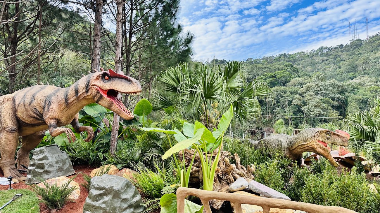 Parque de dinossauros em SC une conhecimento, diversão e belas paisagens – Foto: Divulgação/ND
