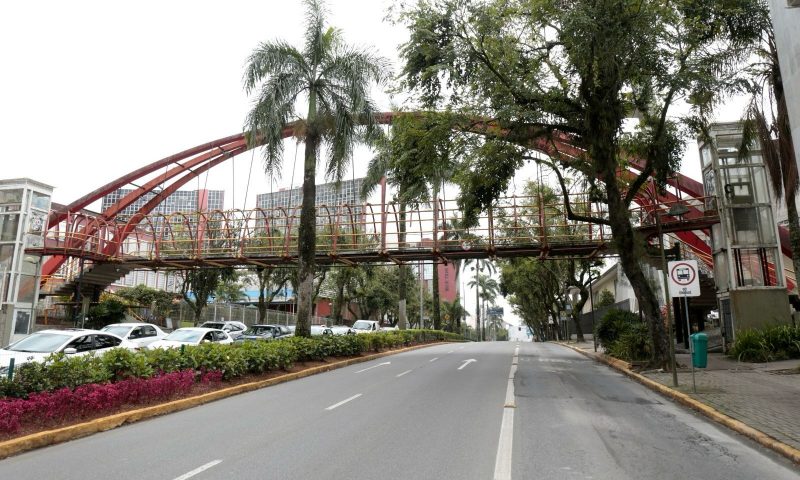 Passarela fica no centro da cidade – Foto: Prefeitura de Joinville/Divulga&ccedil;&atilde;o/ND