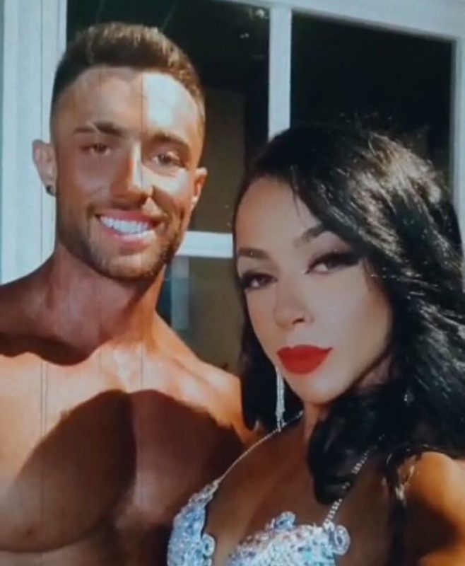 Jo&atilde;o e Sarah j&aacute; competiram juntos em eventos de fisiculturismo. – Foto: Arquivo pessoal/ND