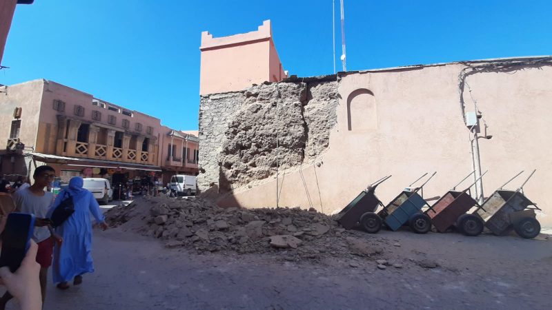 Marrakech, um destino turístico popular, sofreu fortes impactos do terremoto