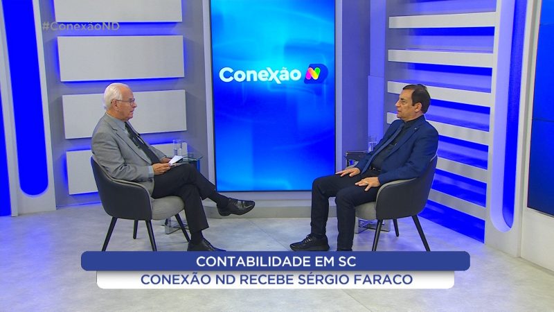 Moacir Pereira recebeu S&eacute;rgio Faraco, ex-presidente do Conselho Regional de Contabilidade – Foto: REPRODU&Ccedil;&Atilde;O/NDTV