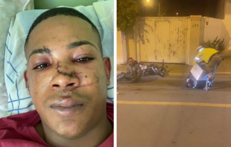 Motoboy acusa policiais de jogarem viatura contra ele em Florianópolis; PM nega e aponta fuga