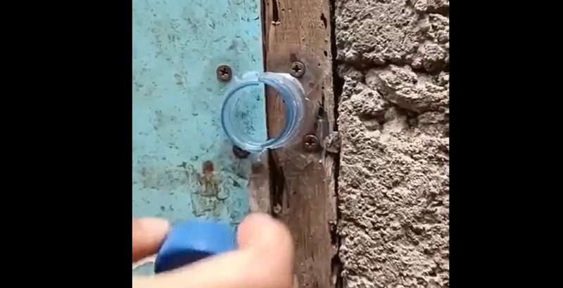 A nova fechadura rendeu comentários na internet 