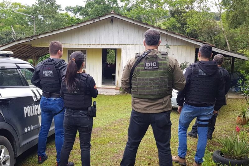 Local onde o homem foi preso, no Paran&aacute; – Foto: Pol&iacute;cia Civil/Divulga&ccedil;&atilde;o