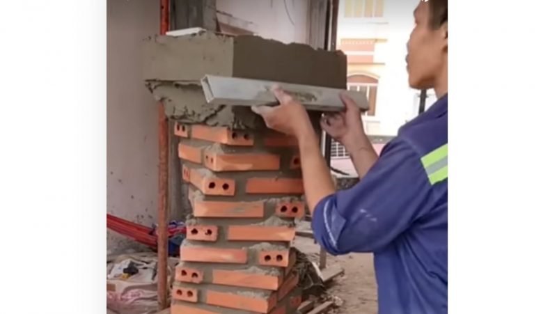 R&eacute;gua ajuda a dar acabamento na estrutura “tornado” – Foto: Reprodu&ccedil;&atilde;o