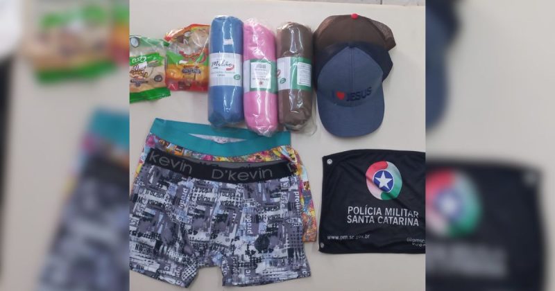 Furto foi registrado por c&acirc;meras de vigil&acirc;ncia – Foto: PMSC/Divulga&ccedil;&atilde;o/ND