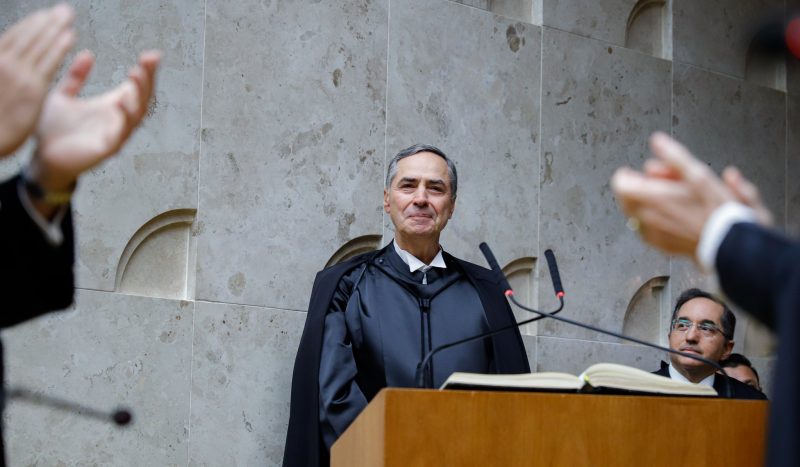 Ministro Roberto Barroso na presid&ecirc;ncia do STF &mdash; Foto: Foto: Fellipe Sampaio/SCO/STF/Divulga&ccedil;&atilde;o/ND