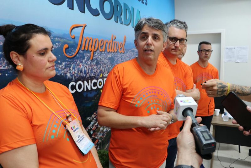 Comiss&atilde;o Organizadora da Expo Conc&oacute;rdia falou dos recordes de p&uacute;blico durante a feira. – Foto: Prefeitura de Conc&oacute;rdia/Divulga&ccedil;&atilde;o/ND