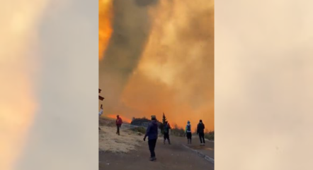 Redemoinho de fogo foi causado após fotos de casamento 