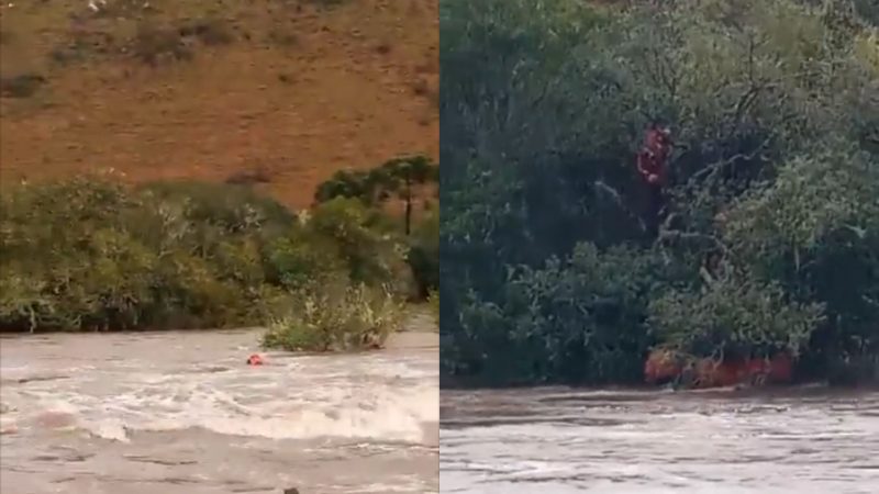 Vídeo mostra resgate inédito realizado por Bombeiros
