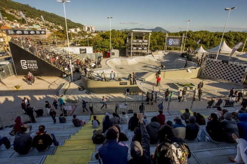 Inaugurada em 2016, pista na Costeira do Pirajuba&eacute; &eacute; refer&ecirc;ncia para quem quer andar de skate no sul da Ilha – Foto: Fl&aacute;vio Tin/Arquivo/ND