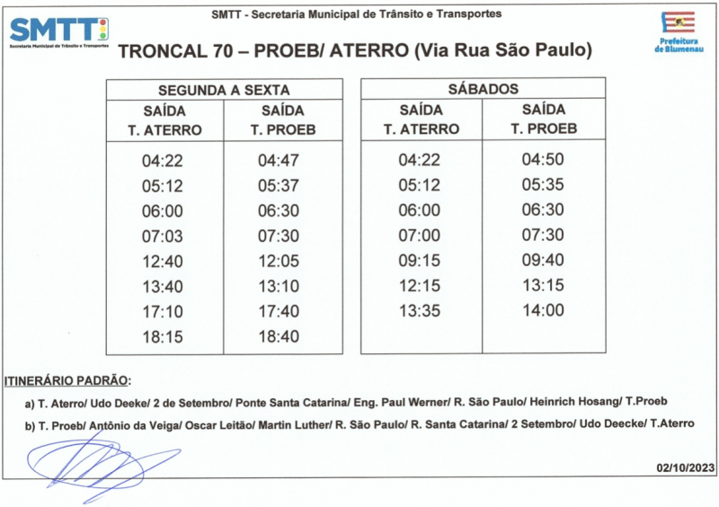 Desde 2 de outubro que a linha de &ocirc;nibus 70 (Proeb/Aterro) passou a ficar dispon&iacute;vel &agrave; popula&ccedil;&atilde;o – Foto: Divulga&ccedil;&atilde;o